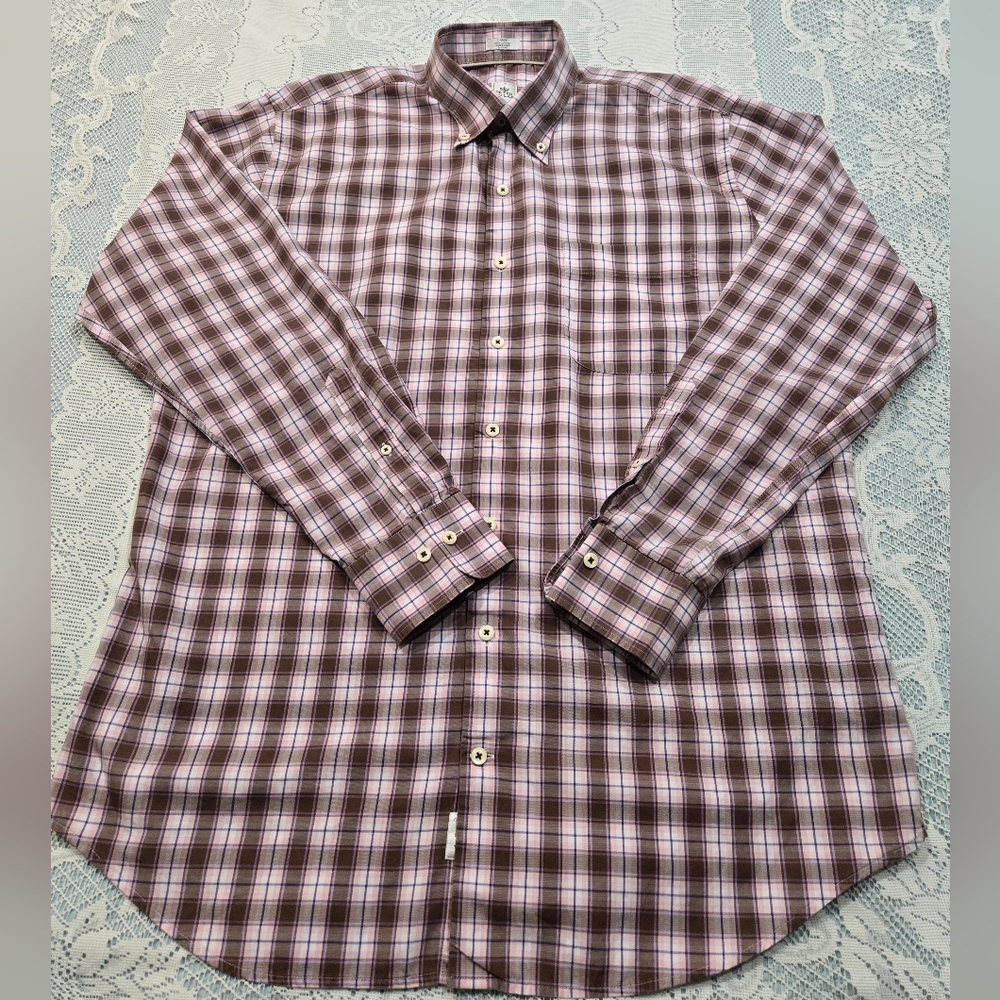 Peter Millar Long sleeve shirt Size Large 100% Cotton